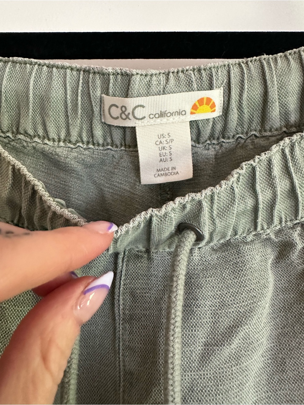 C&C California Olive Green Cargo Pants for Men - Picture 2 of 2